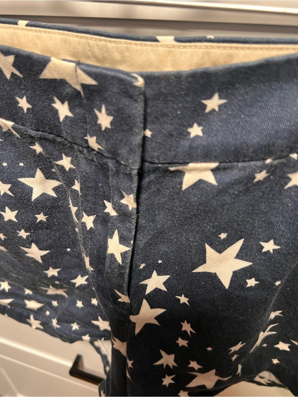 Women's Navy Star Print Shorts - Picture 4 of 8